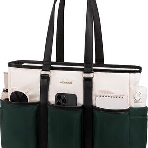 Stylish Multi-Pocket Tote with Large Cup Holder - Perfect for Work & Travel